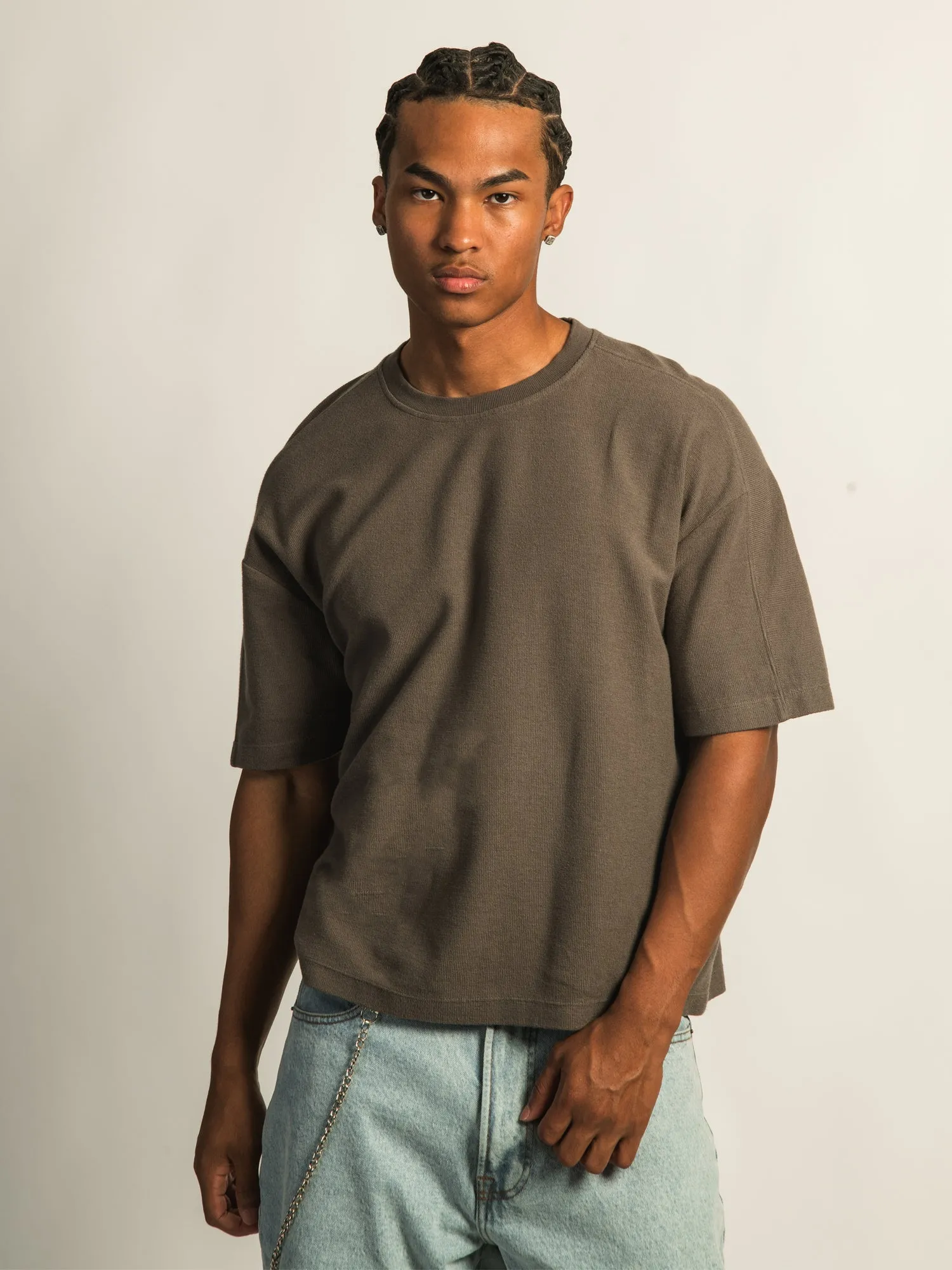 KOLBY SHORT CUT KNIT TEE- IRON sold by Boathouse product image thumbnail 3