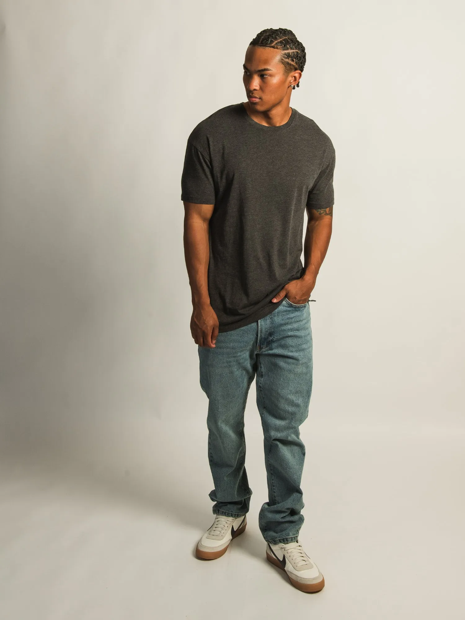 LONG FIT TEE - DARK GREY sold by Boathouse product image thumbnail 2