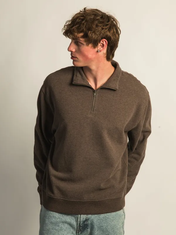 KOLBY RELAXED FIT QUARTER ZIP - CHOCOLATE sold by Boathouse