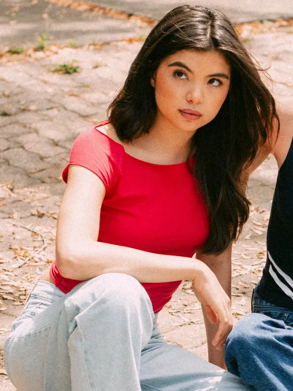 HARLOW CLAIRE TEE - PORT sold by Boathouse