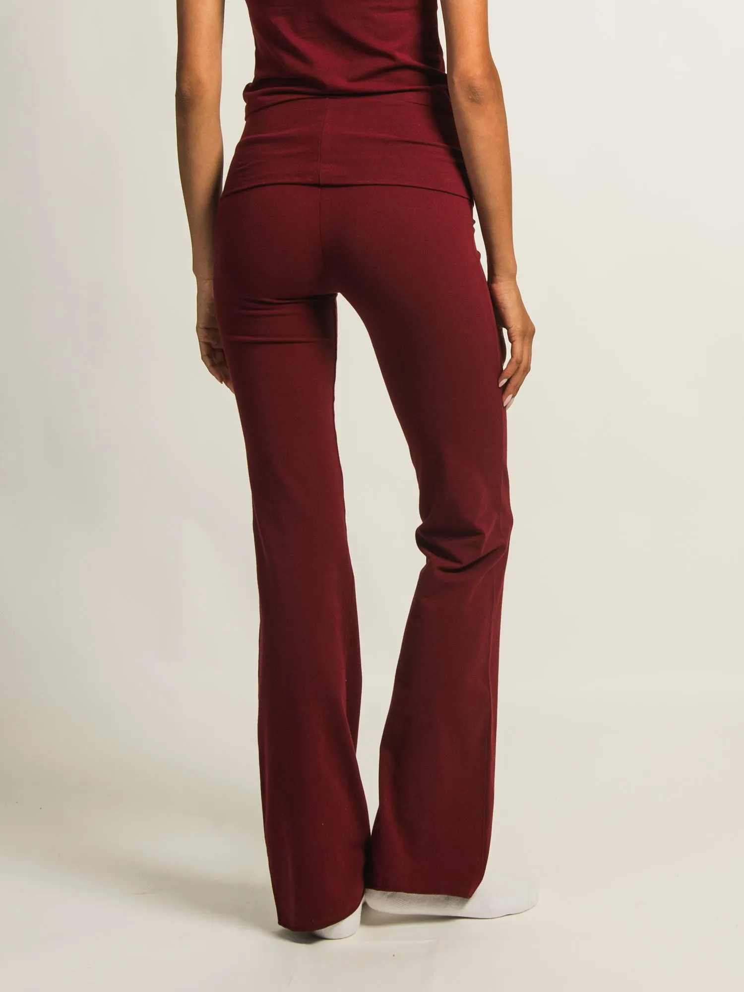 HARLOW GIA FOLDOVER PANT - BURGUNDY sold by Boathouse product image thumbnail 5