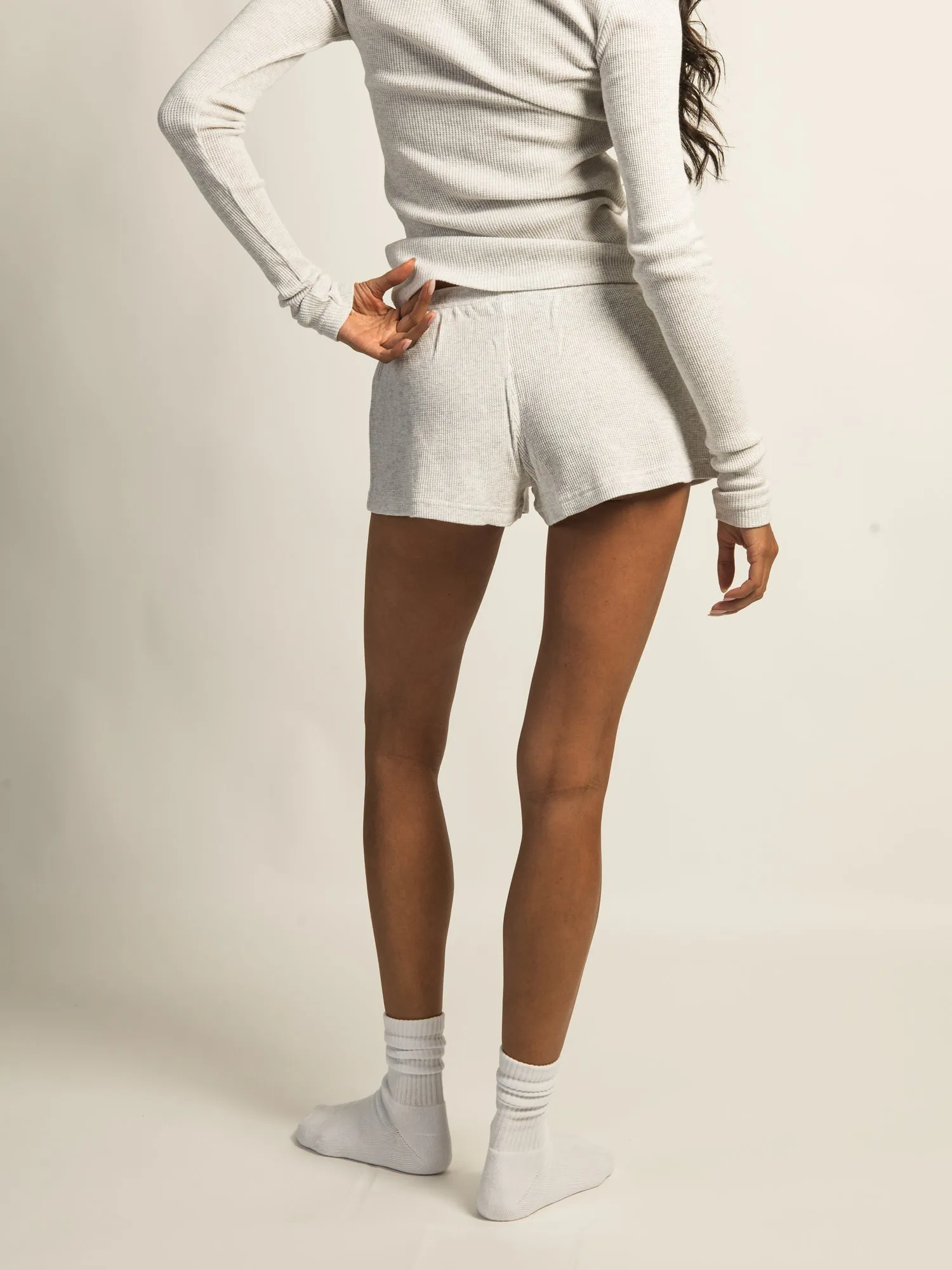 HARLOW ALLIE WAFFLE SHORT - MELANGE sold by Boathouse product image thumbnail 4