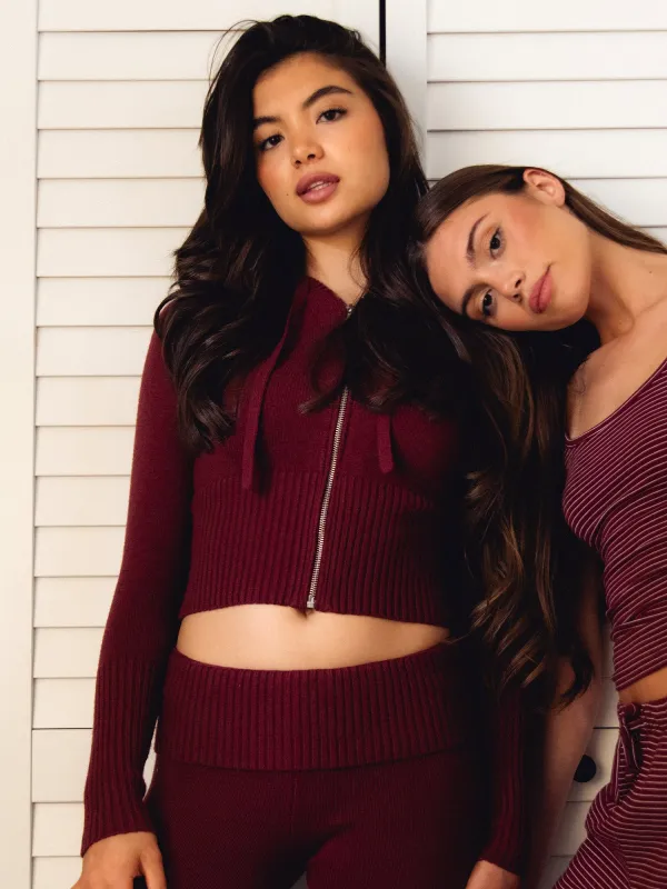 HARLOW BROOKE SWEATER - BURGUNDY sold by Boathouse