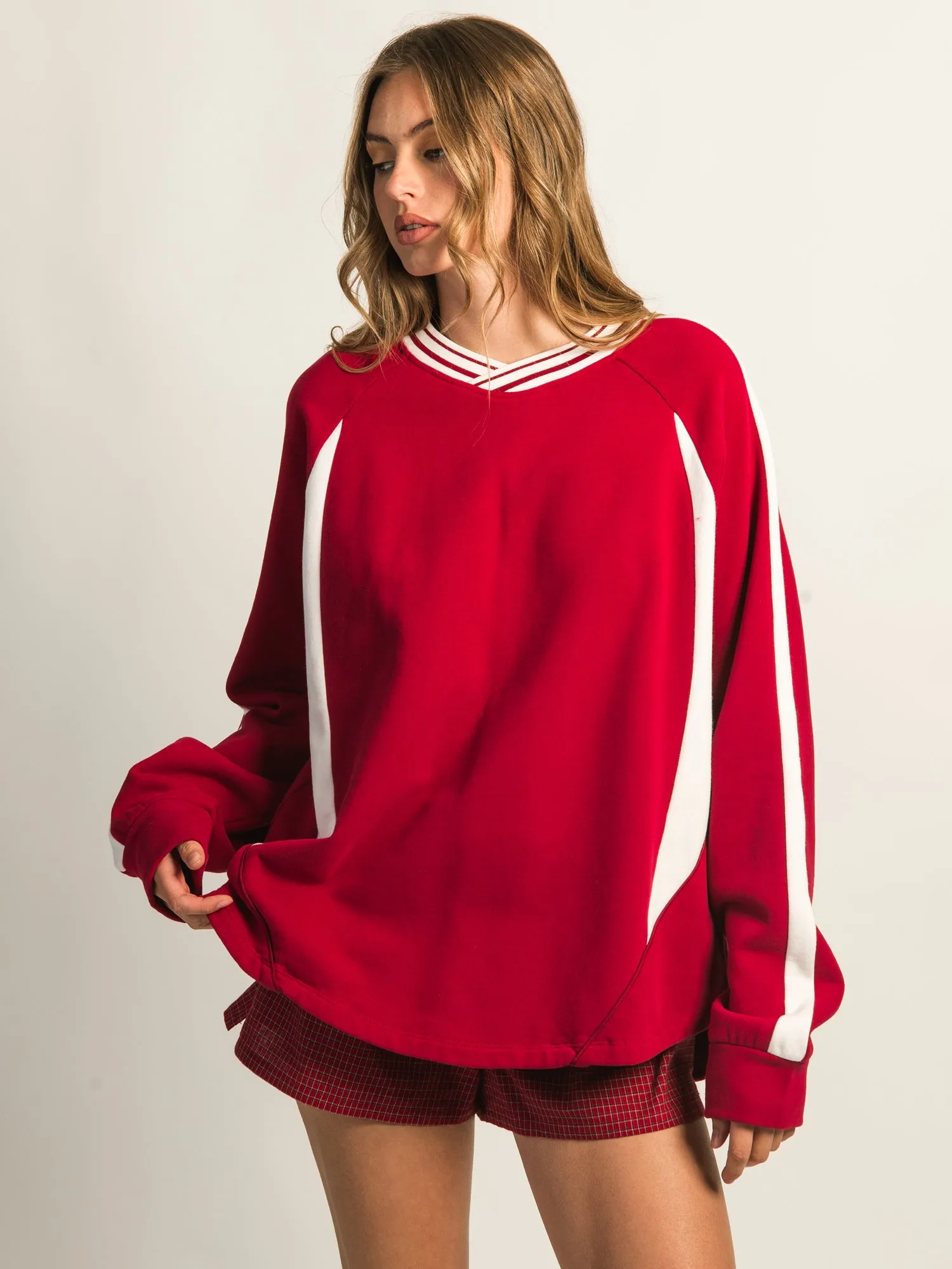 HARLOW CHARLIE CREWNECK - RUBY sold by Boathouse product image thumbnail 2