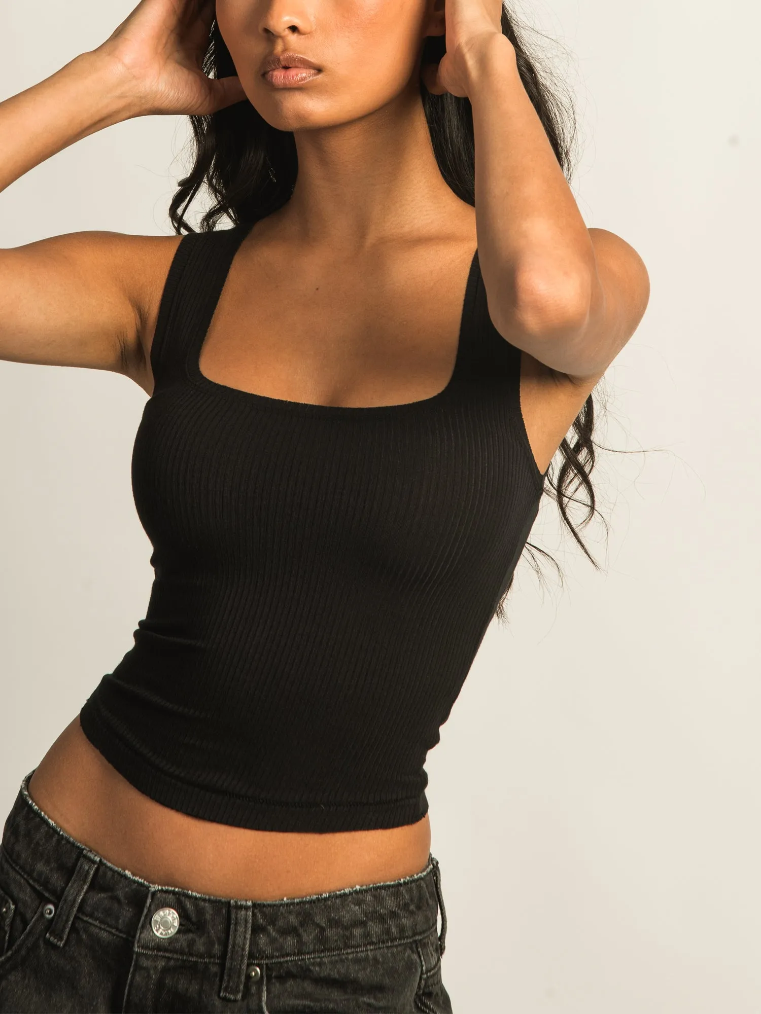 HARLOW ESSENTIAL LUXE TANK TOP - BLACK sold by Boathouse product image thumbnail 4