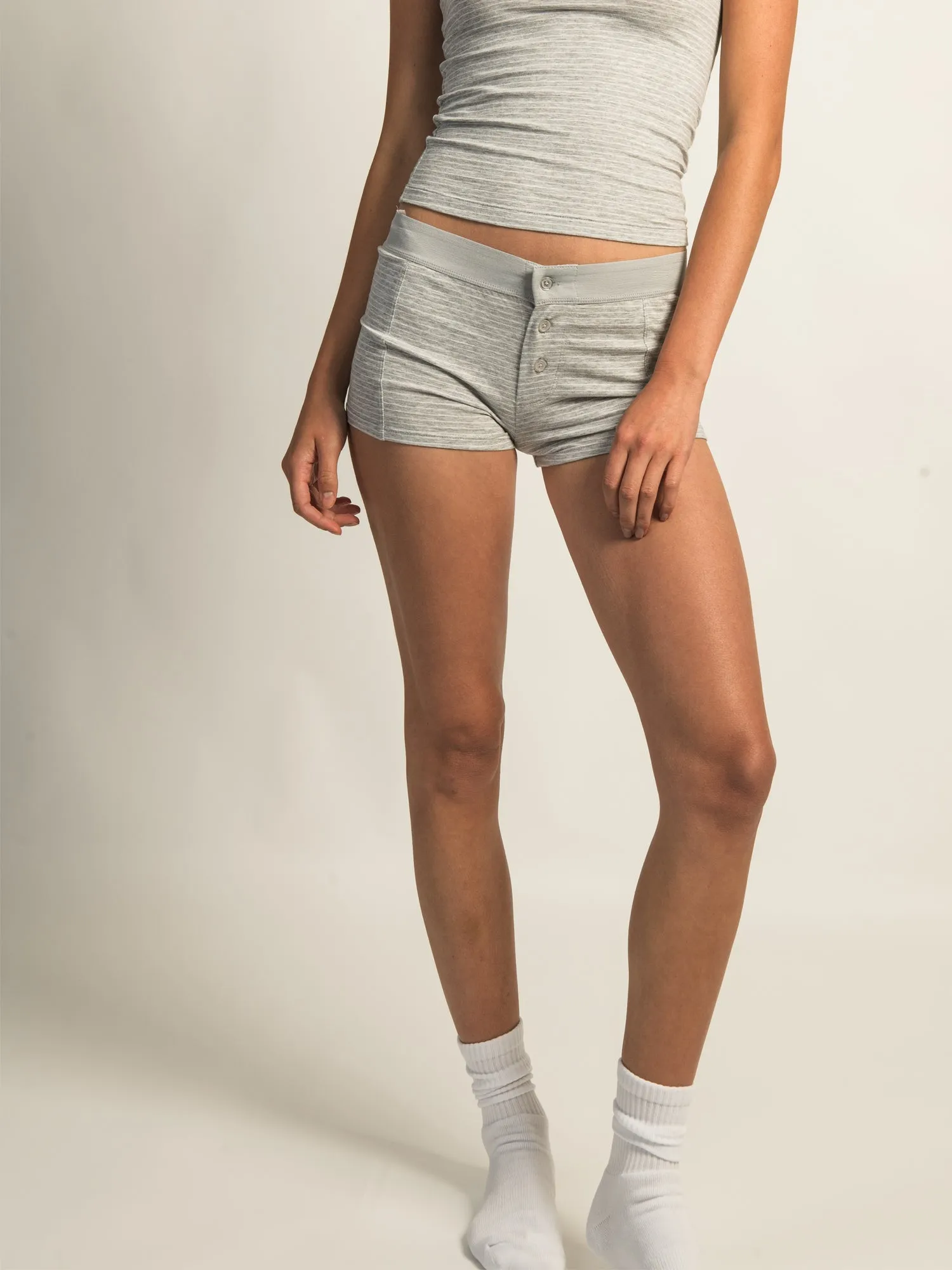 HARLOW BRIAR STRIPE SHORT - HEATHER GREY sold by Boathouse product image thumbnail 2