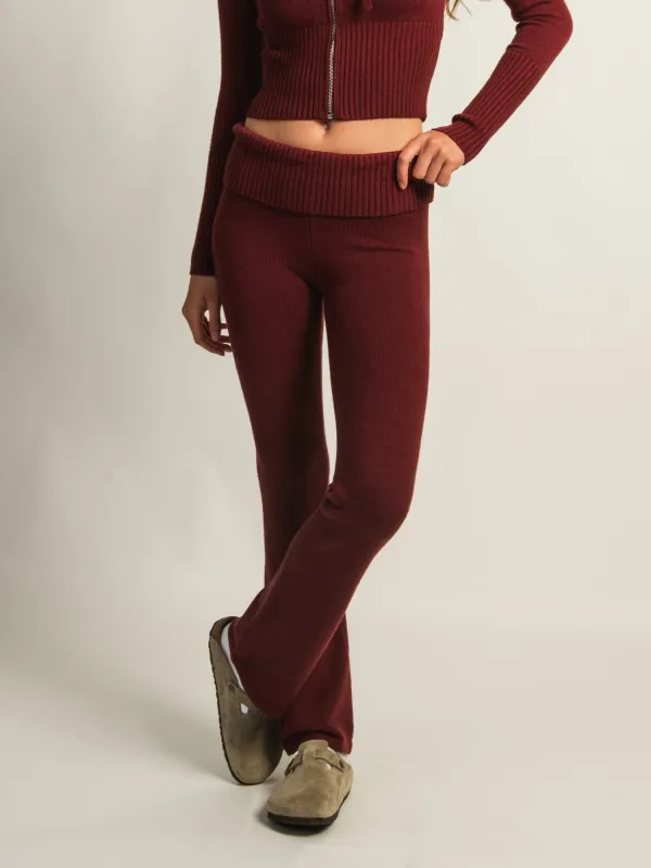 HARLOW BROOKE FLARE PANT - BURGUNDY sold by Boathouse