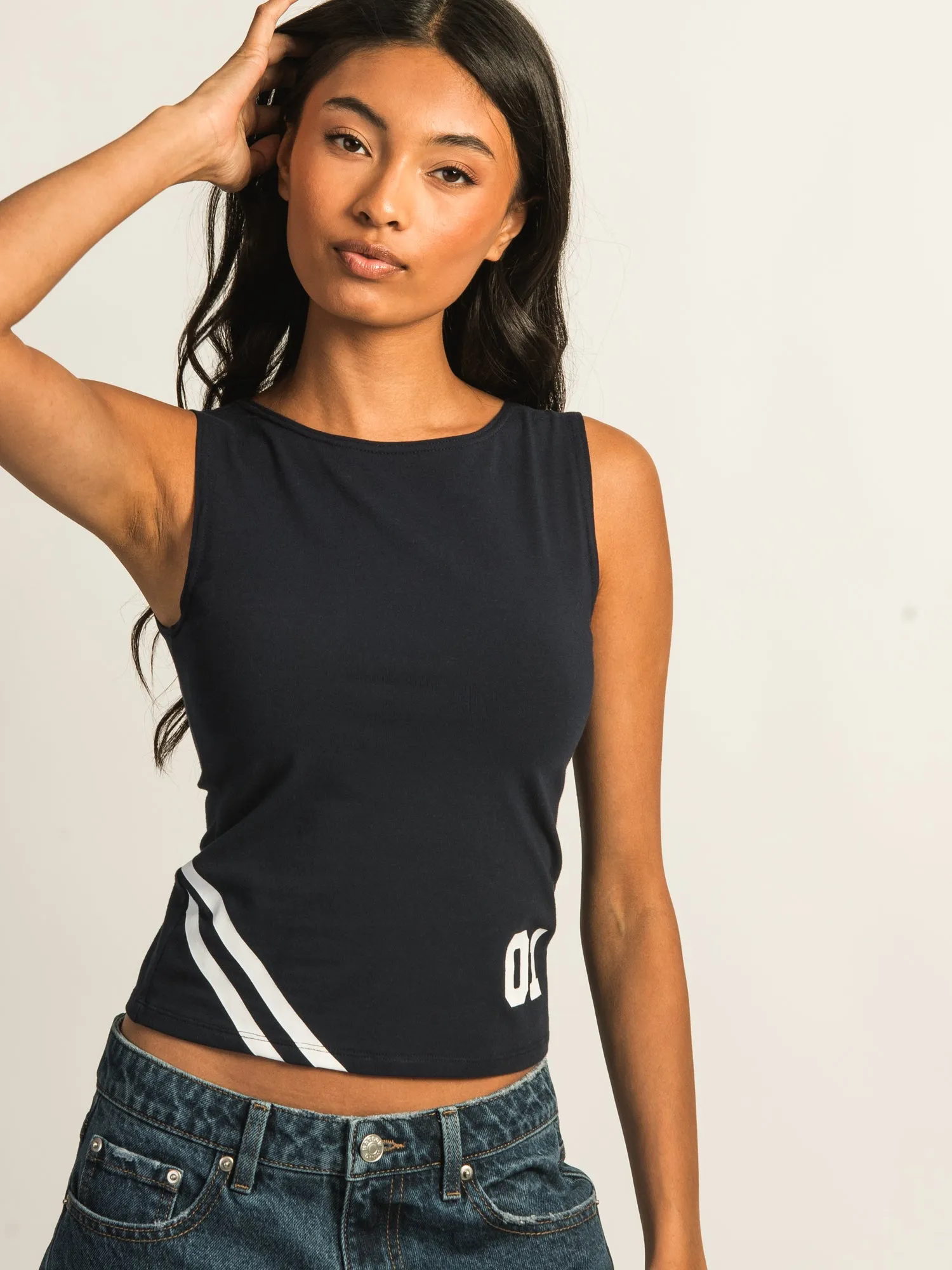 HARLOW PARIS PRINT TANK TOP - NAVY sold by Boathouse product image thumbnail 4