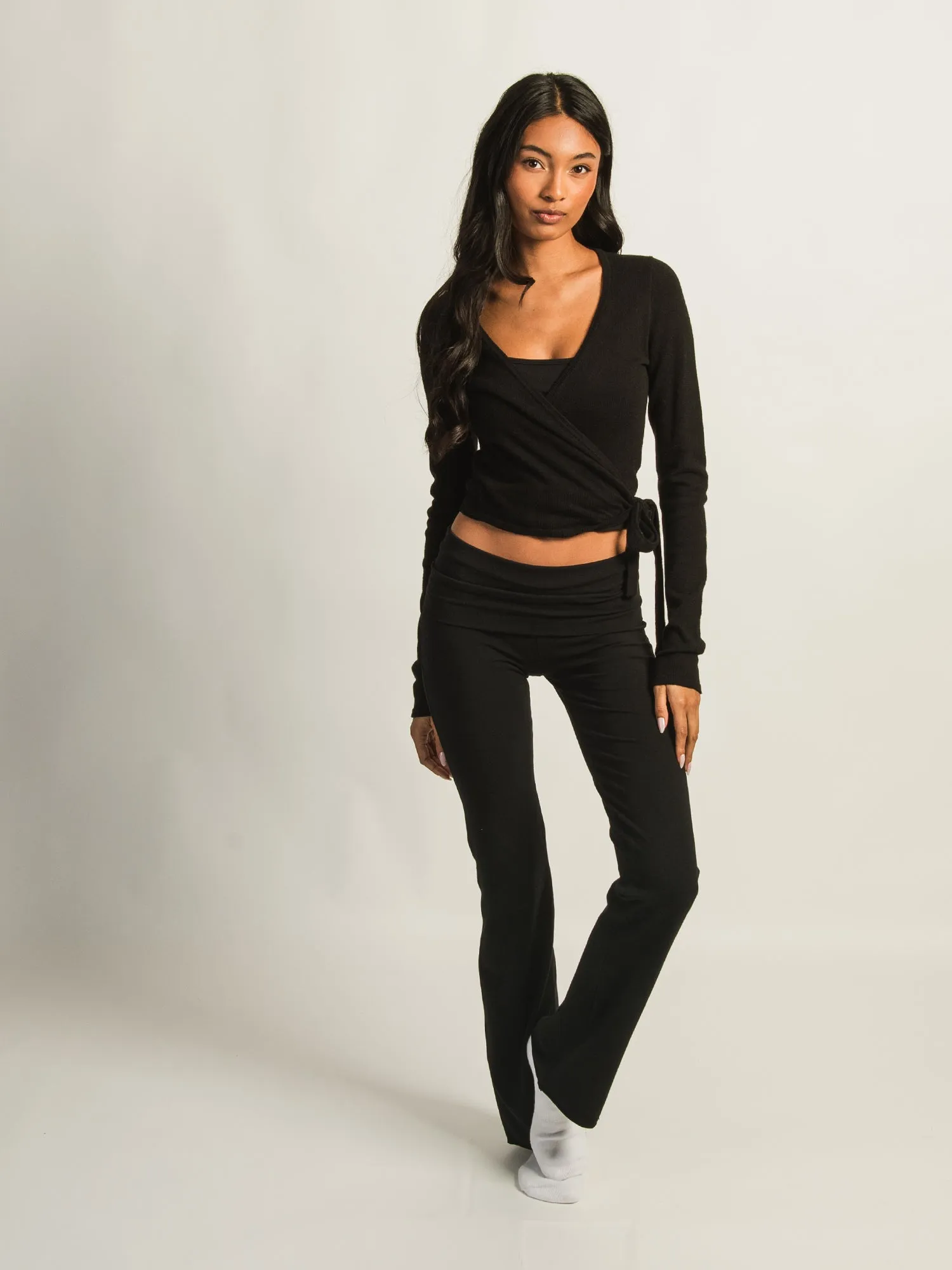 HARLOW GIA WRAP SWEATER - BLACK sold by Boathouse product image thumbnail 4