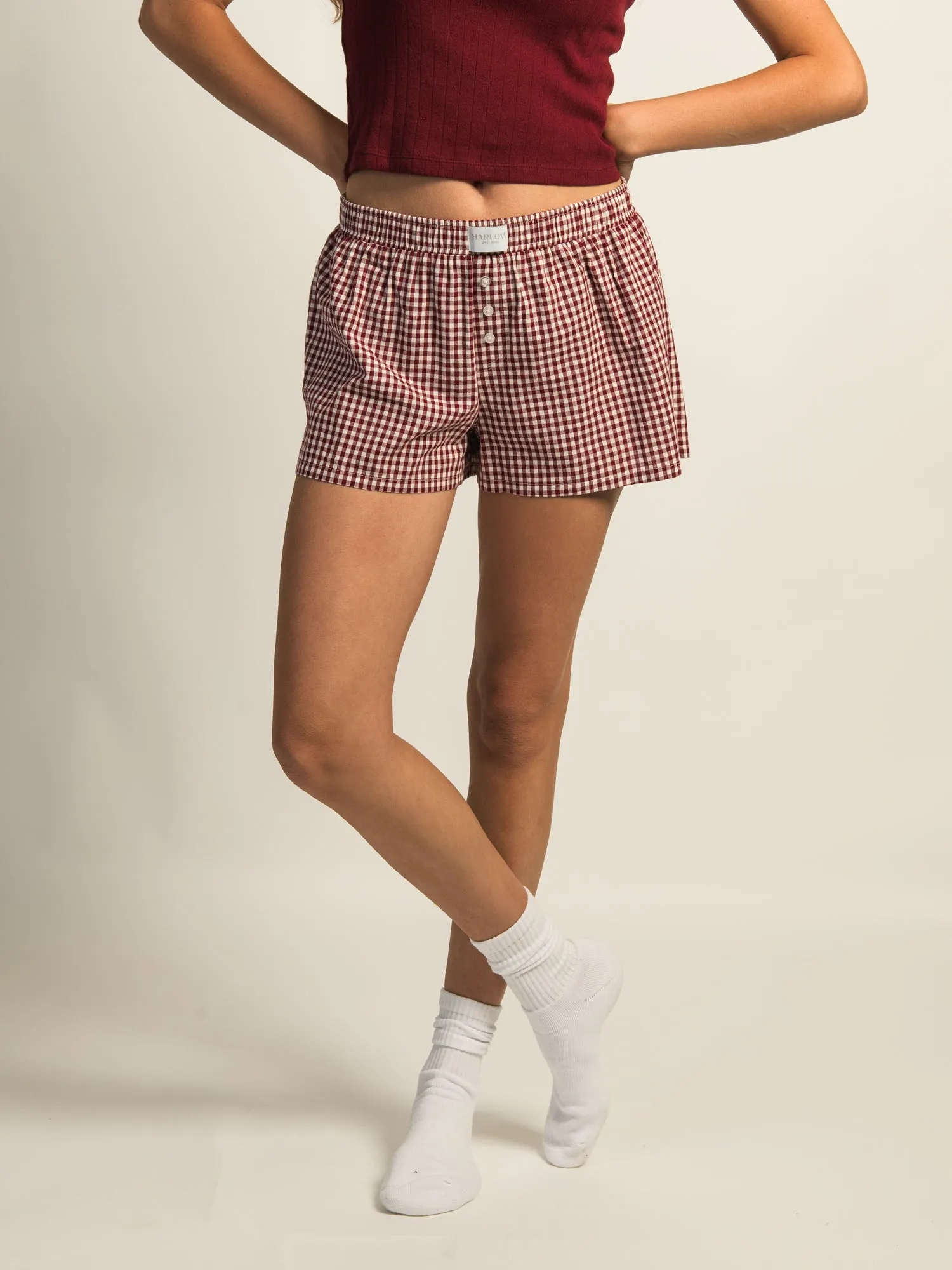 HARLOW TAYLOR BOXER SHORT - BURGUNDY sold by Boathouse product image thumbnail 2