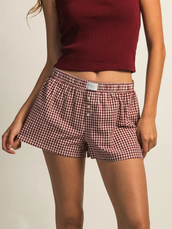HARLOW TAYLOR BOXER SHORT - BURGUNDY sold by Boathouse