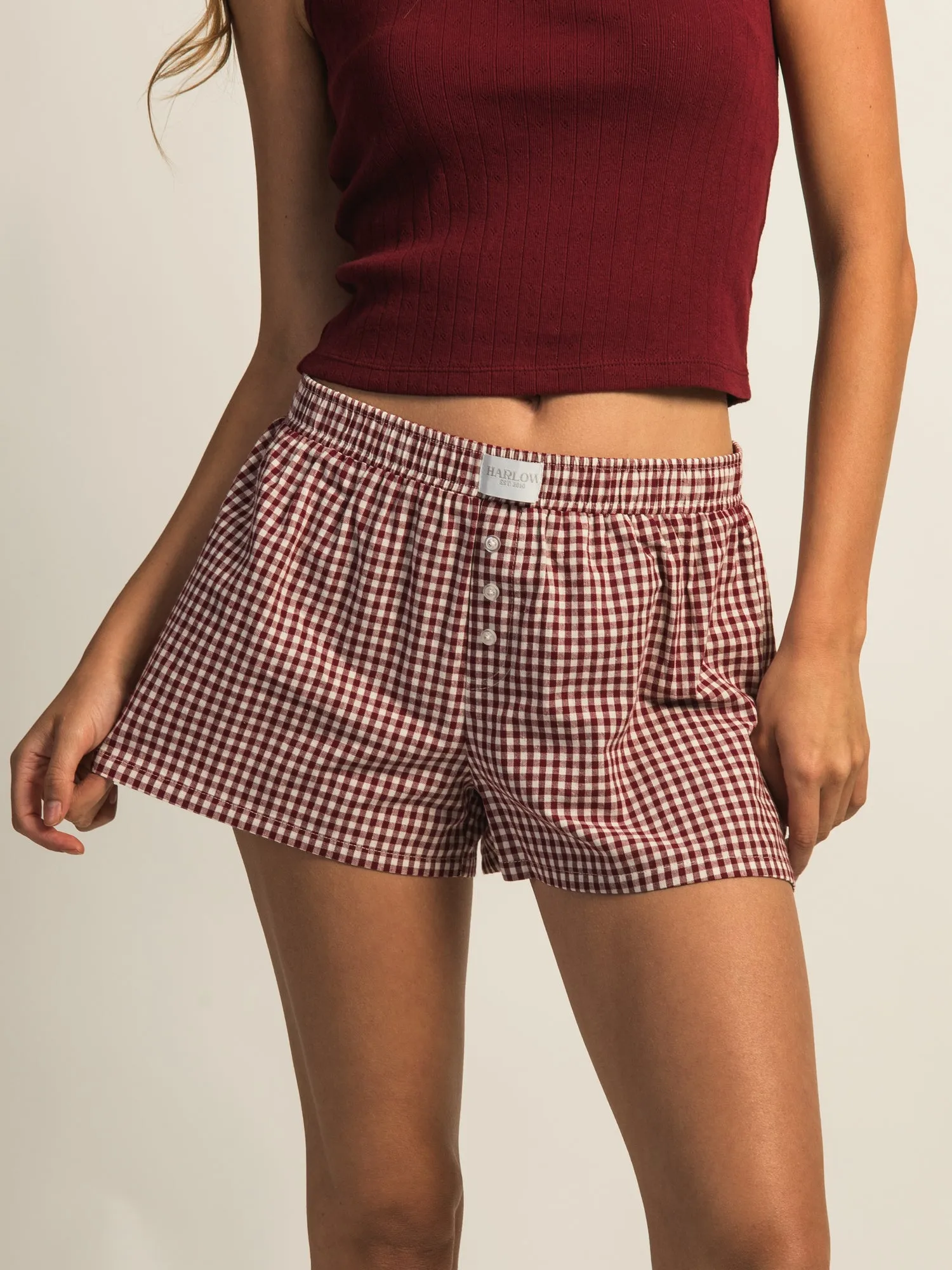 HARLOW TAYLOR BOXER SHORT - BURGUNDY sold by Boathouse