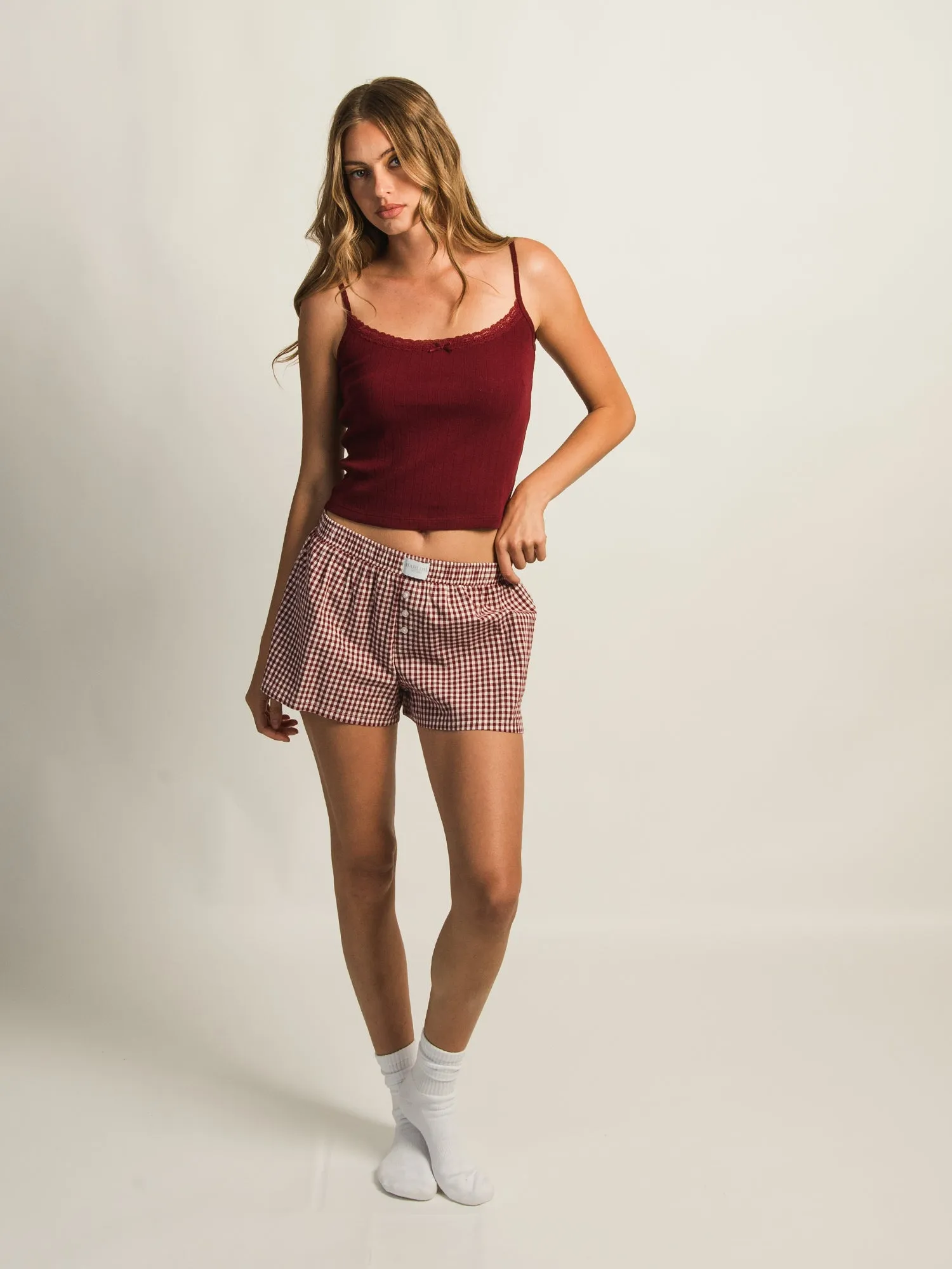 HARLOW TAYLOR BOXER SHORT - BURGUNDY sold by Boathouse product image thumbnail 3