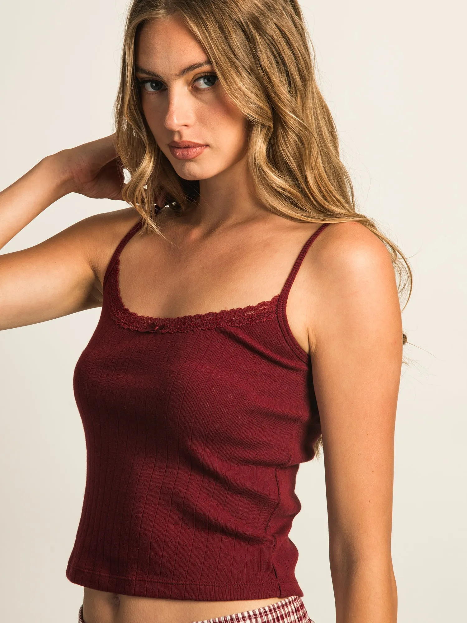 HARLOW MALLORY TANK TOP - BURGUNDY sold by Boathouse product image thumbnail 4