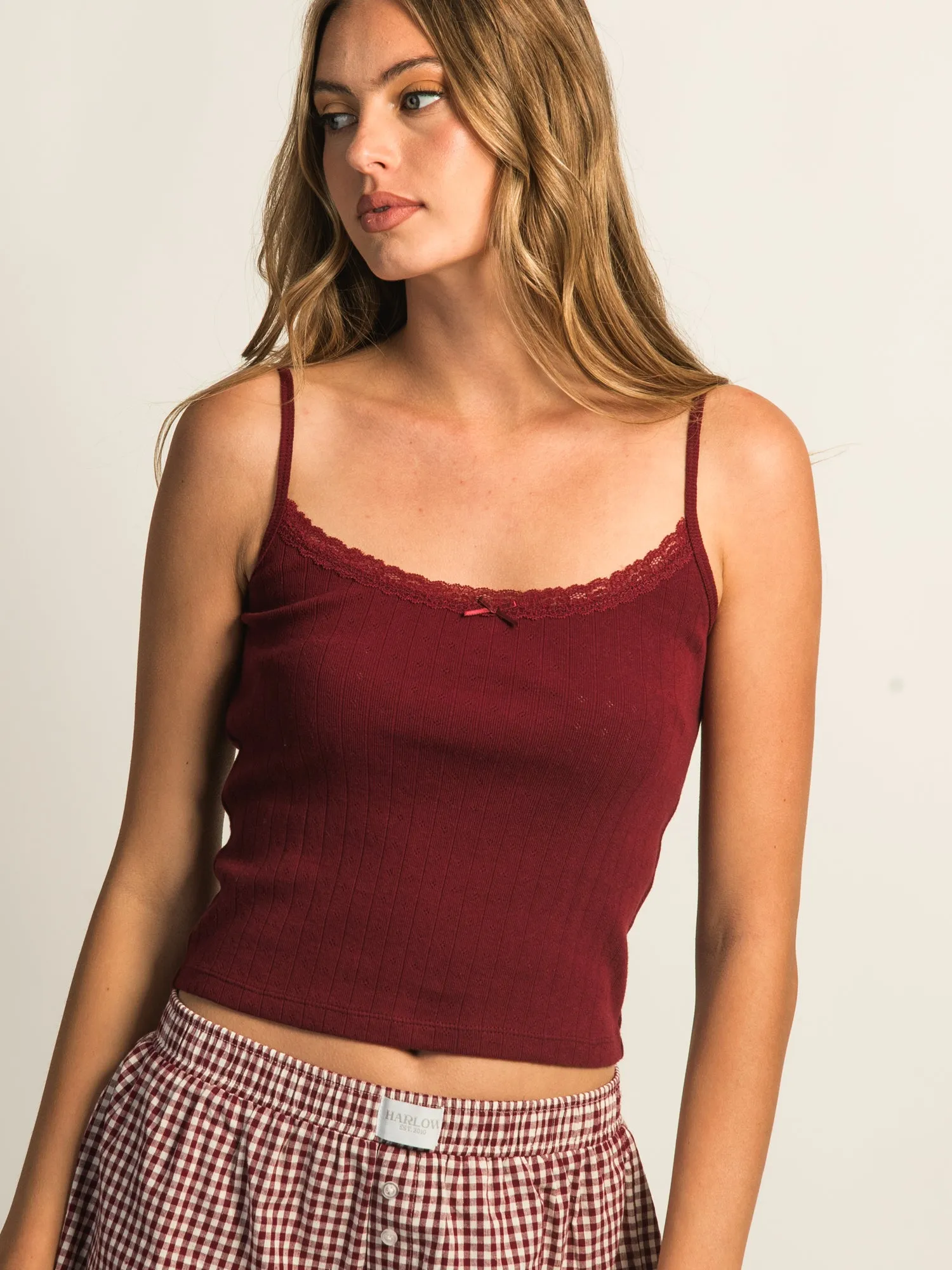 HARLOW MALLORY TANK TOP - BURGUNDY sold by Boathouse product image thumbnail 2