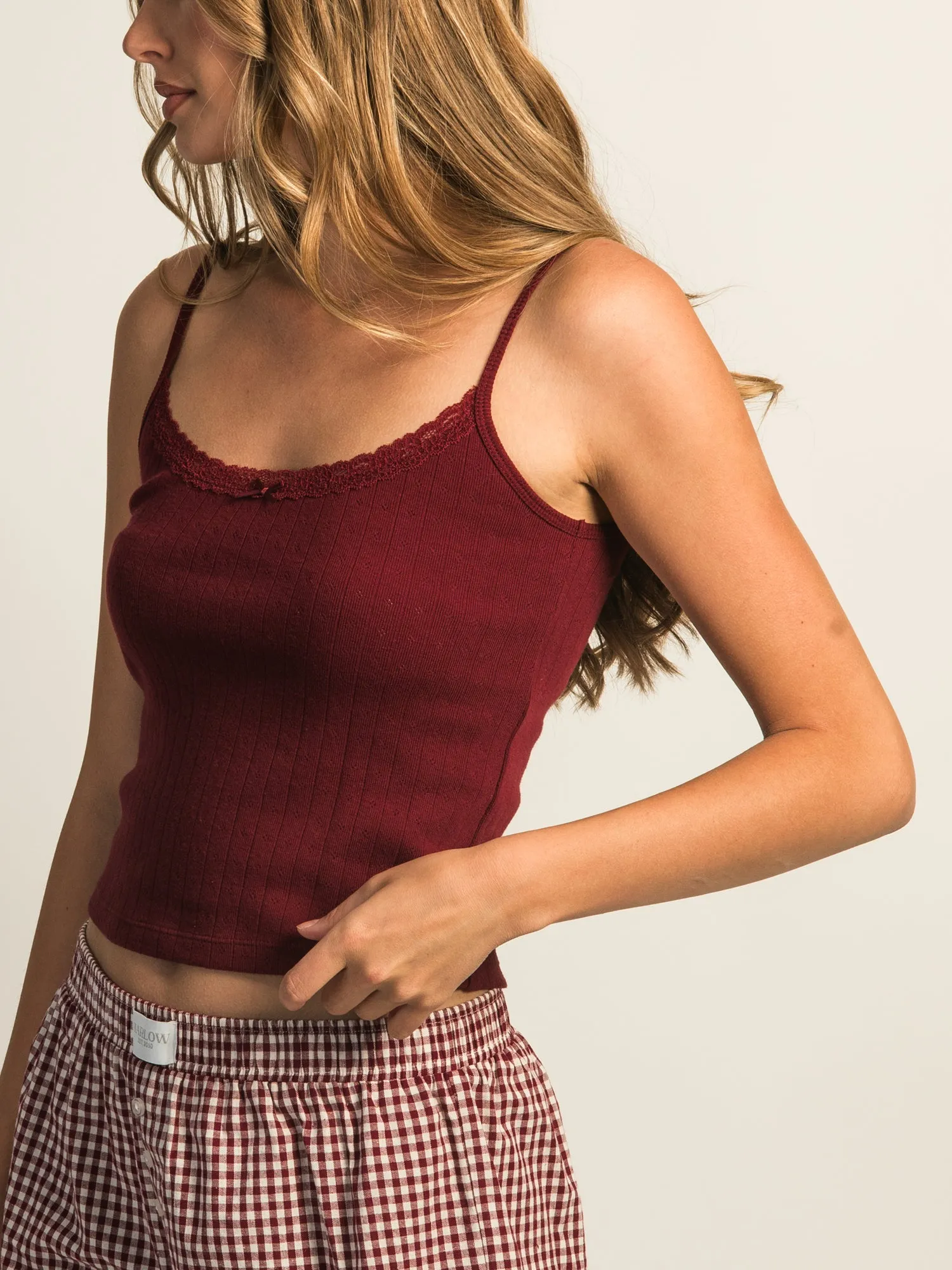 HARLOW MALLORY TANK TOP - BURGUNDY sold by Boathouse product image thumbnail 3