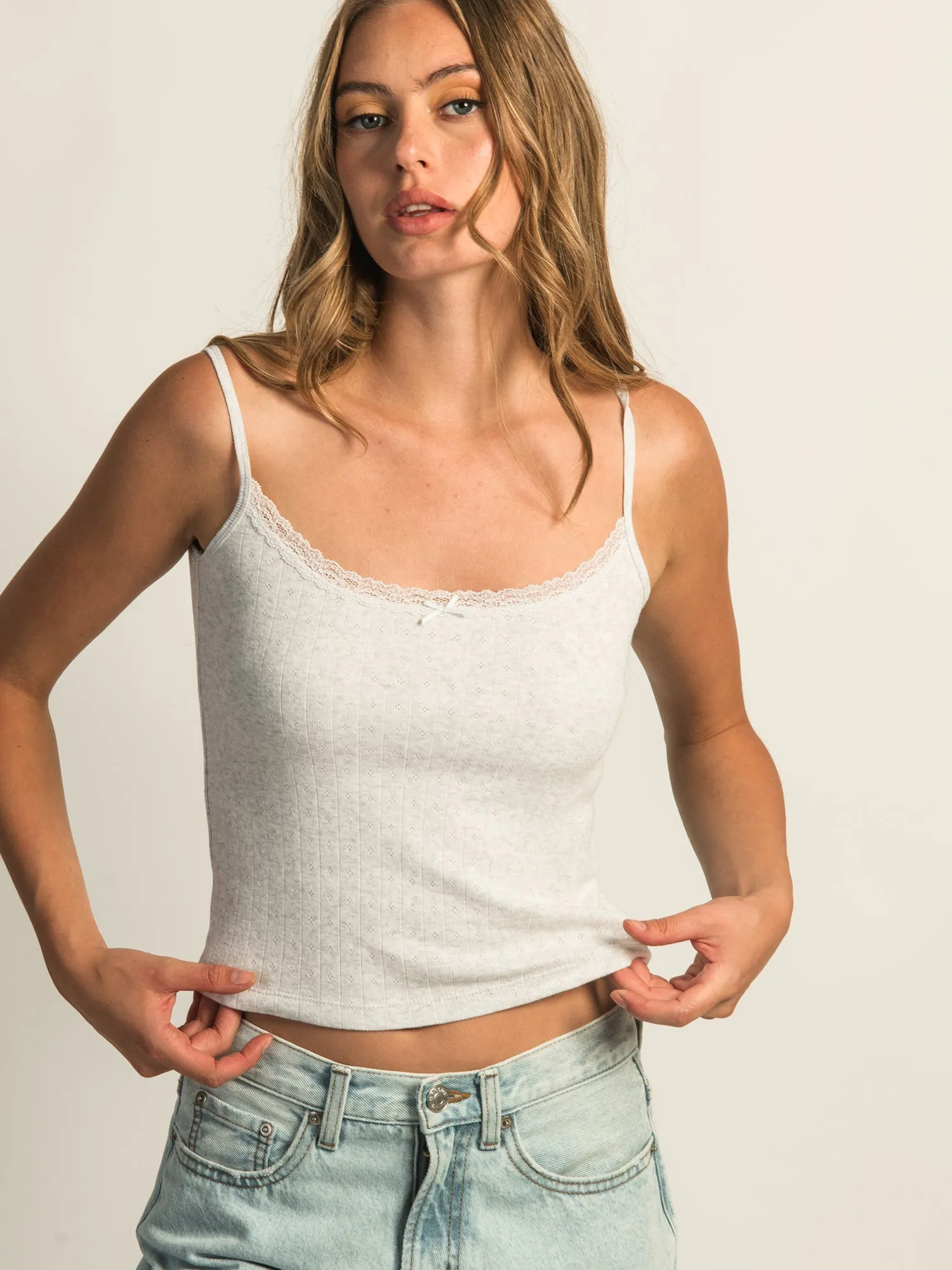 HARLOW MALLORY MELANGE TANK TOP - CLOUD sold by Boathouse product image thumbnail 3