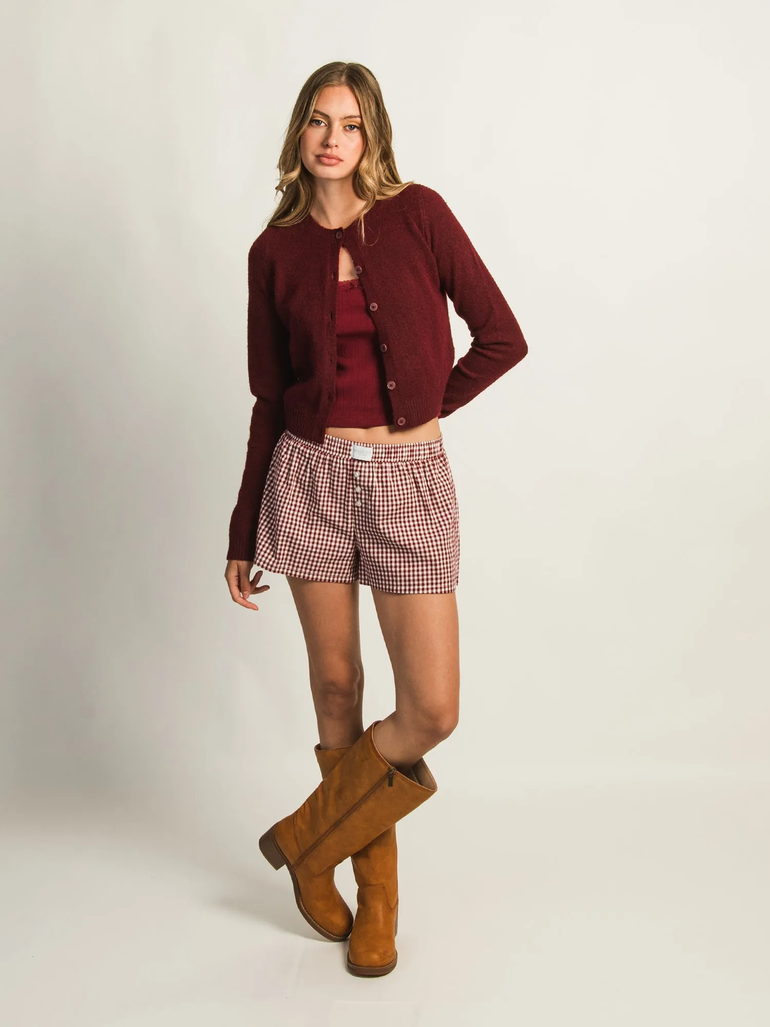 HARLOW COLLINS CARDIGAN - BURGUNDY sold by Boathouse product image thumbnail 3