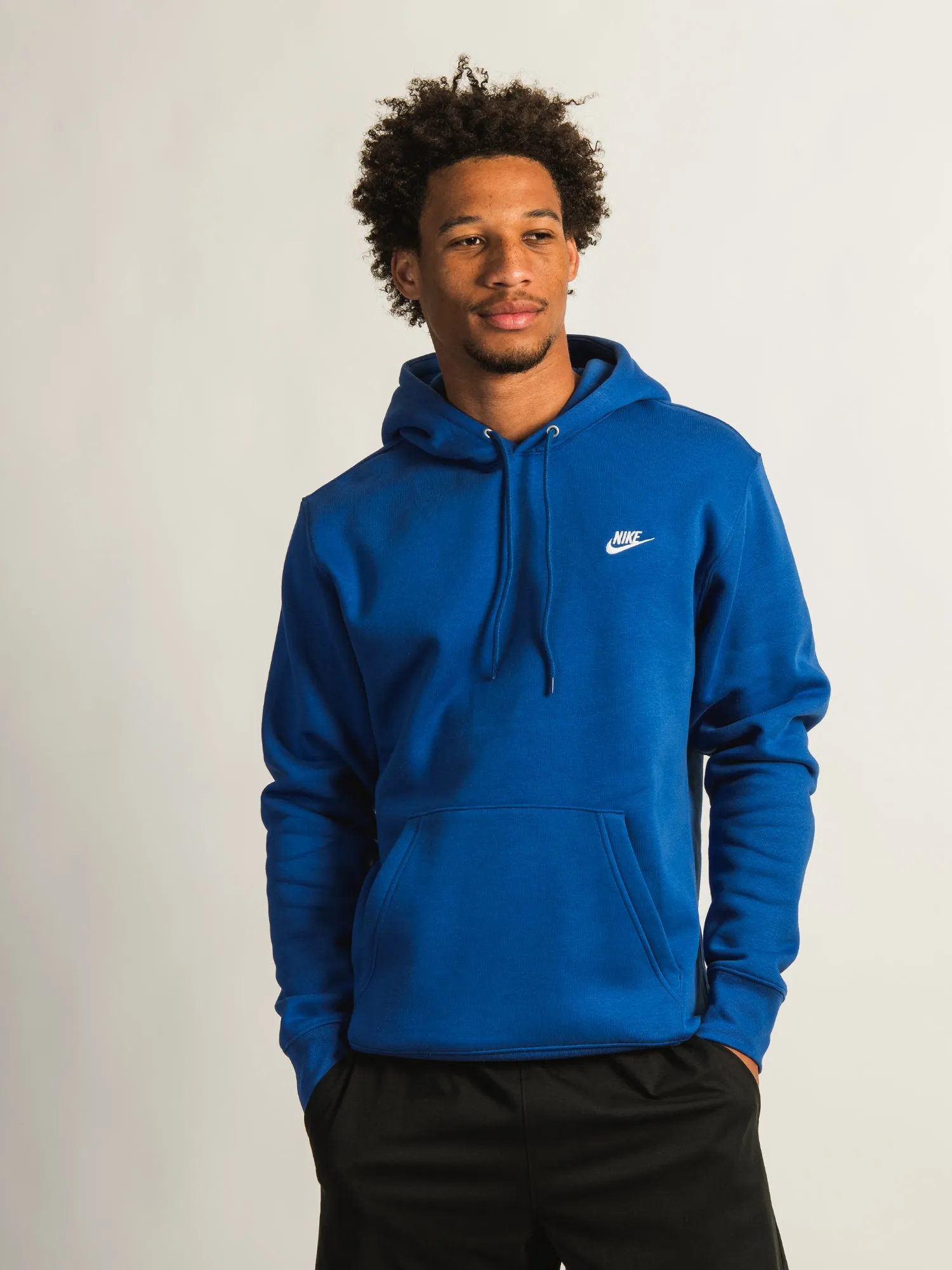 NIKE SPORTSWEAR CLUB PULL OVER HOODIE - BLUE sold by Boathouse
