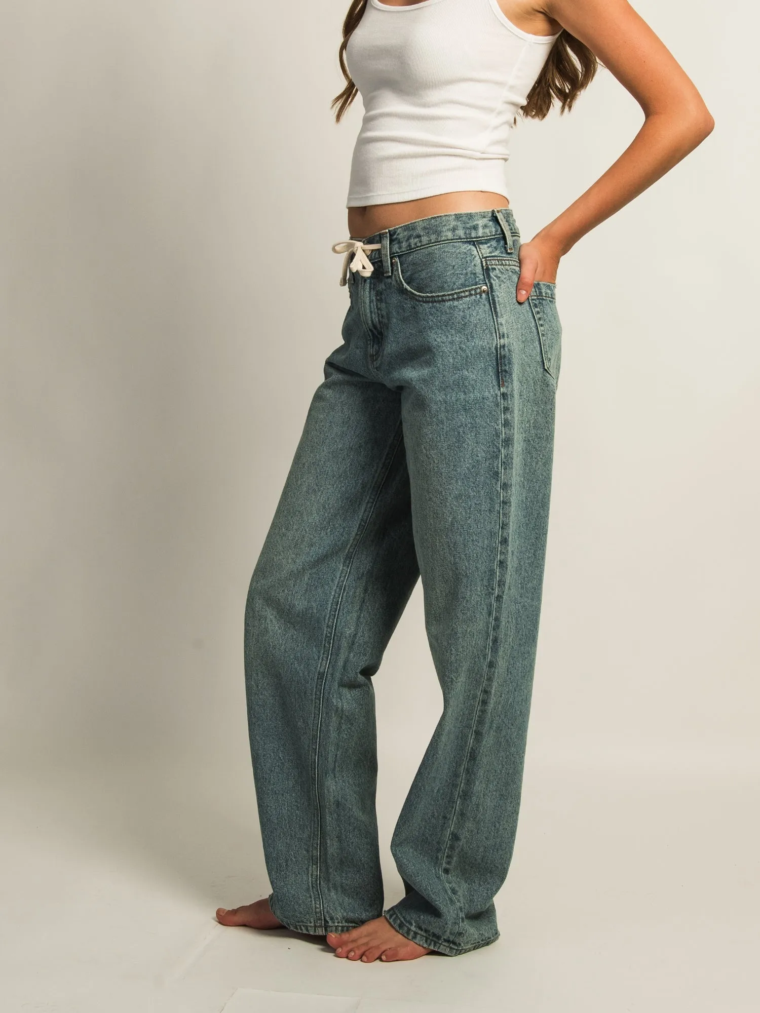 HARLOW BAGGY BOYFRIEND JEAN TIE WAIST - MID WASH sold by Boathouse product image thumbnail 5