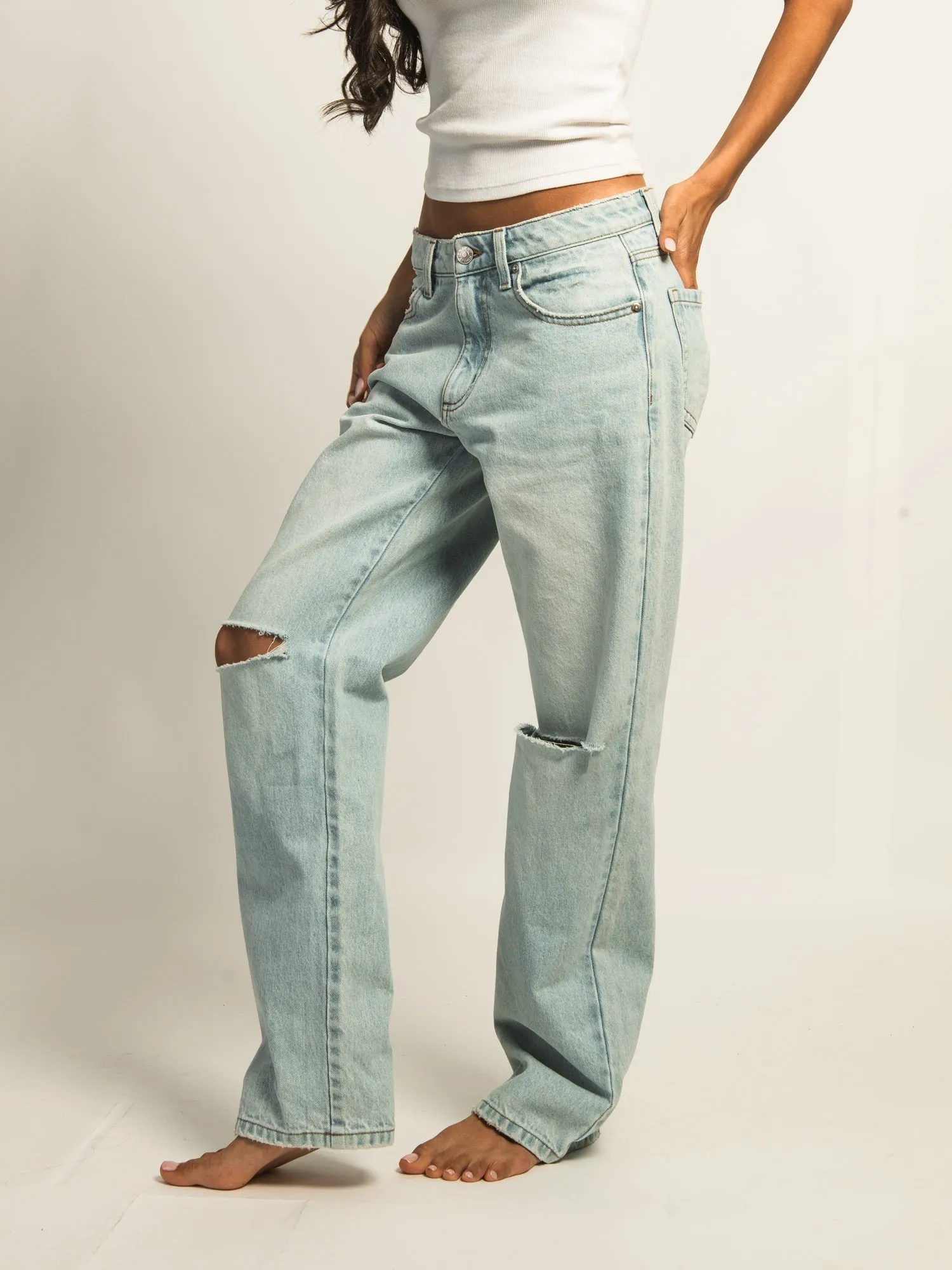 HARLOW BAGGY DISTRESSED JEAN sold by Boathouse product image thumbnail 3