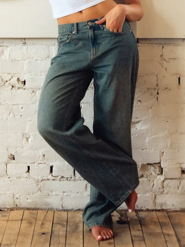 HARLOW BAGGY BOYFRIEND JEAN - BLUE sold by Boathouse