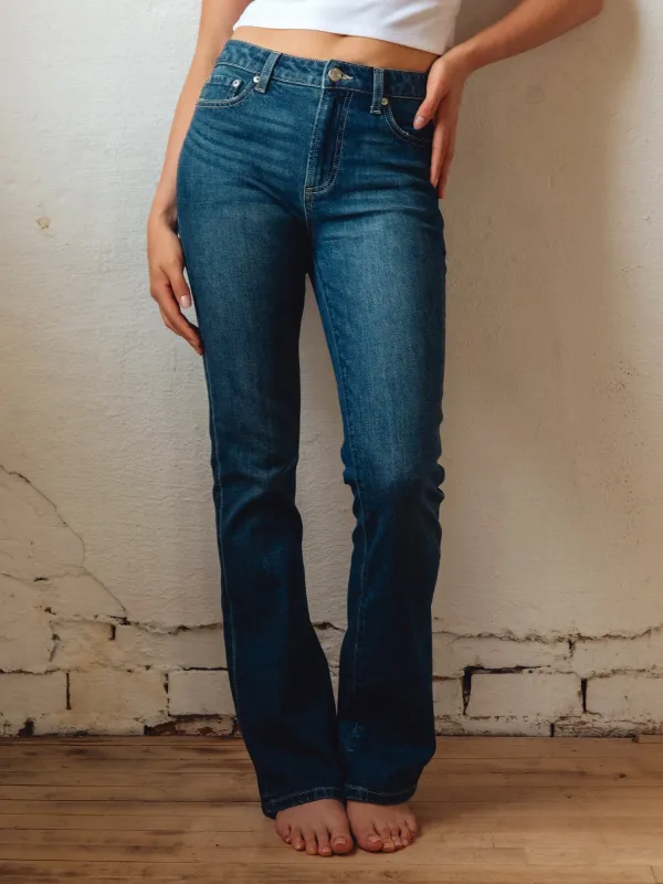 HARLOW BOOTCUT JEAN - MID WASH sold by Boathouse