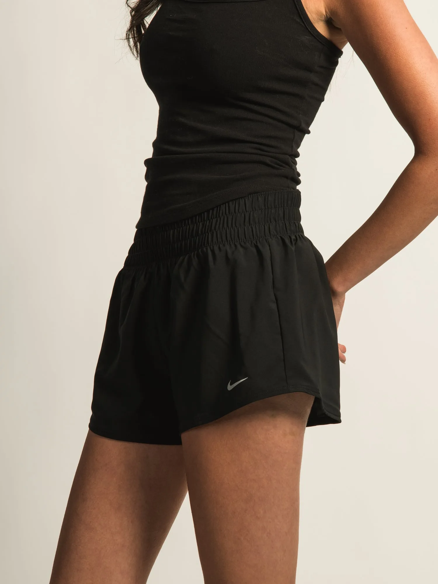 NIKE ONE DF MID-RISE 3IN BRIEF-LINED SHORT - BLACK sold by Boathouse product image thumbnail 4