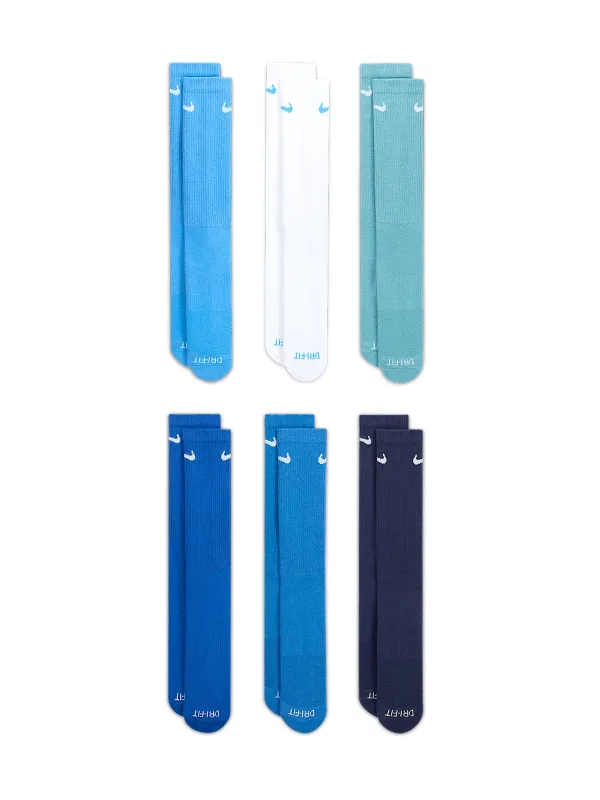 NIKE EVERYDAY CUSHIONED DRI-FIT CREW SOCKS 6 PACK sold by Boathouse