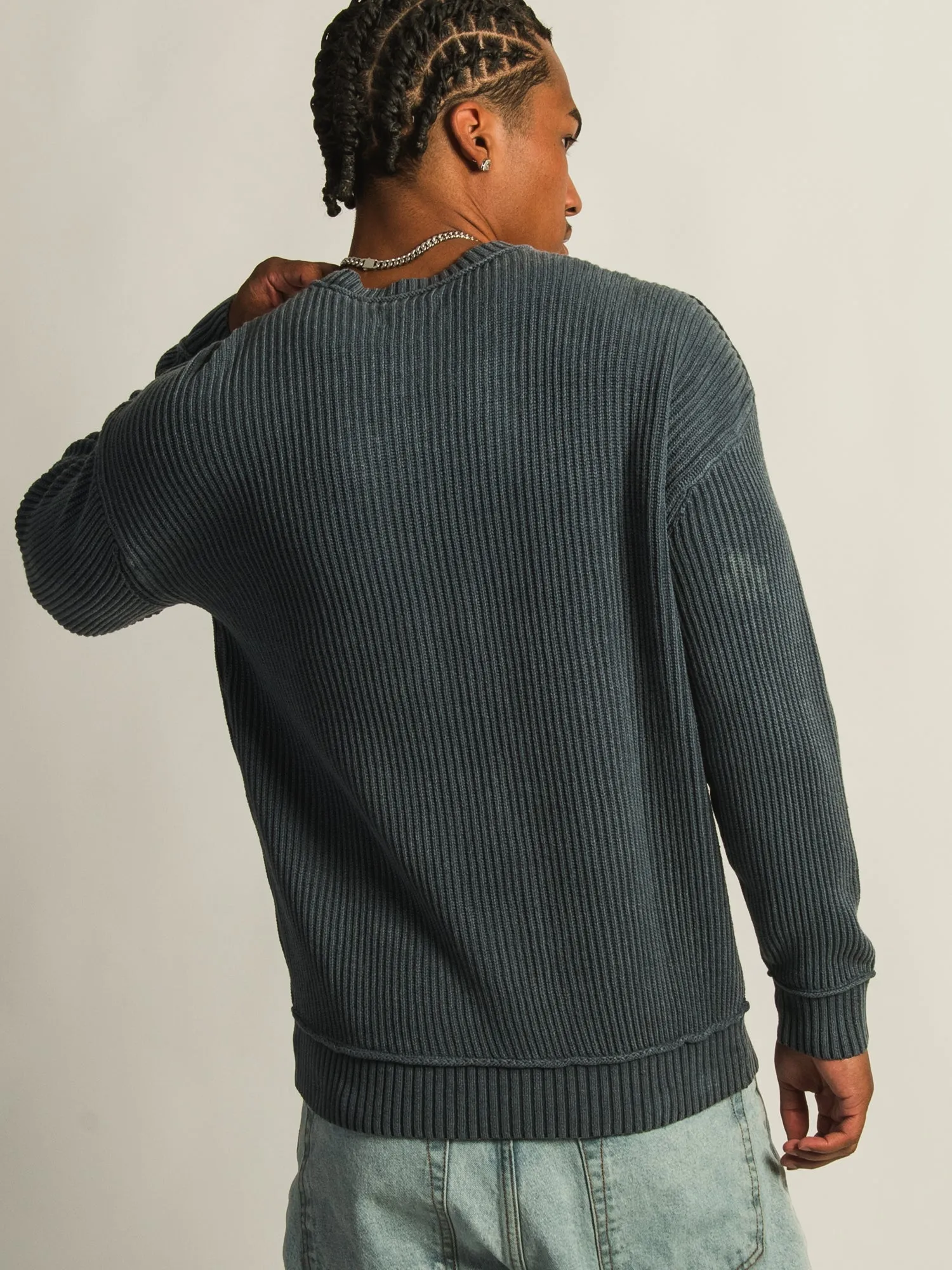 KOLBY RIB KNIT SWEATER - BLUE sold by Boathouse product image thumbnail 4