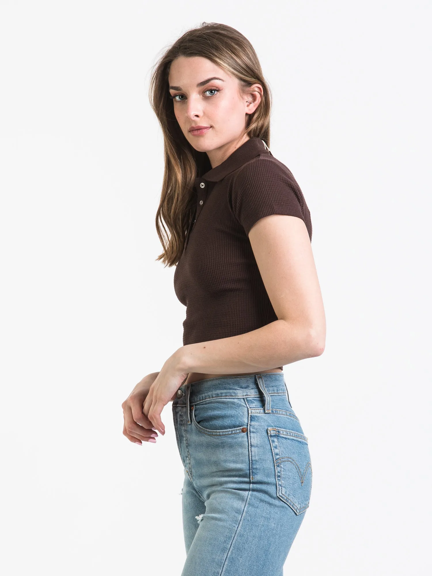 HARLOW WAFFLE SNAP HENLEY - CLEARANCE sold by Boathouse product image thumbnail 3