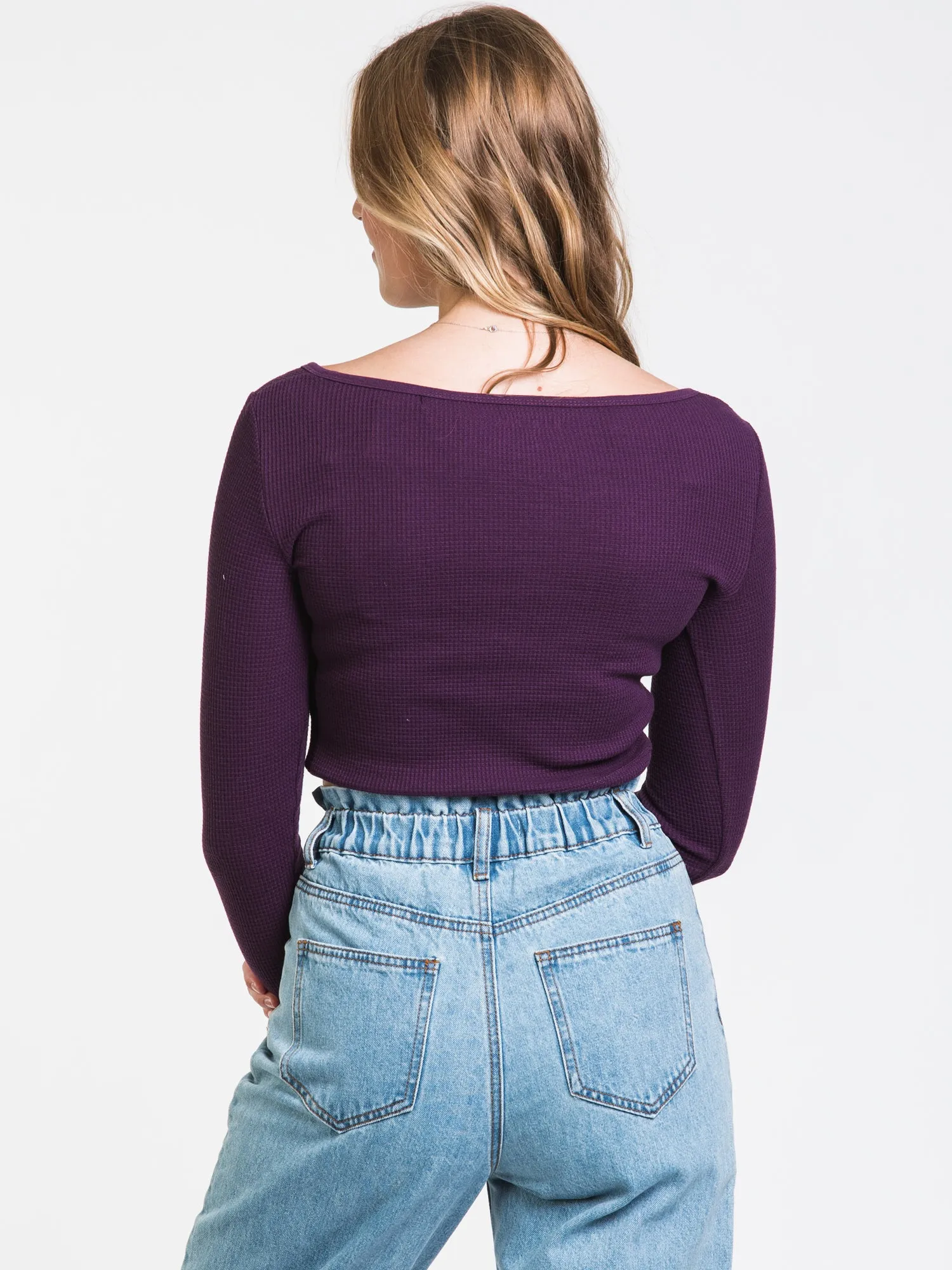 HARLOW KYLIE LONG SLEEVE NOTCH TEE - CLEARANCE sold by Boathouse product image thumbnail 2