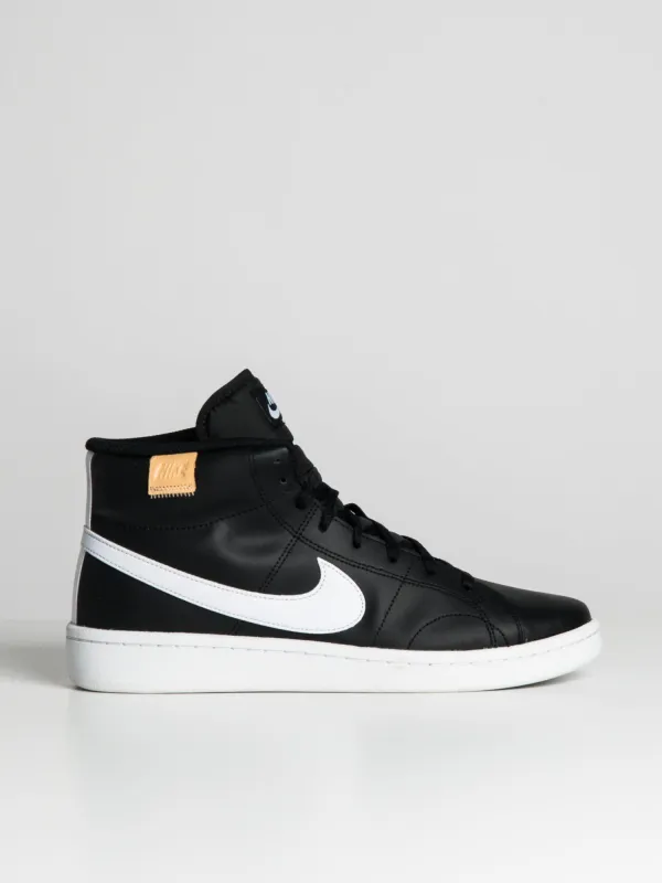 MENS NIKE COURT ROYALE 2 MID SNEAKER - BLACK/WHITE sold by Boathouse
