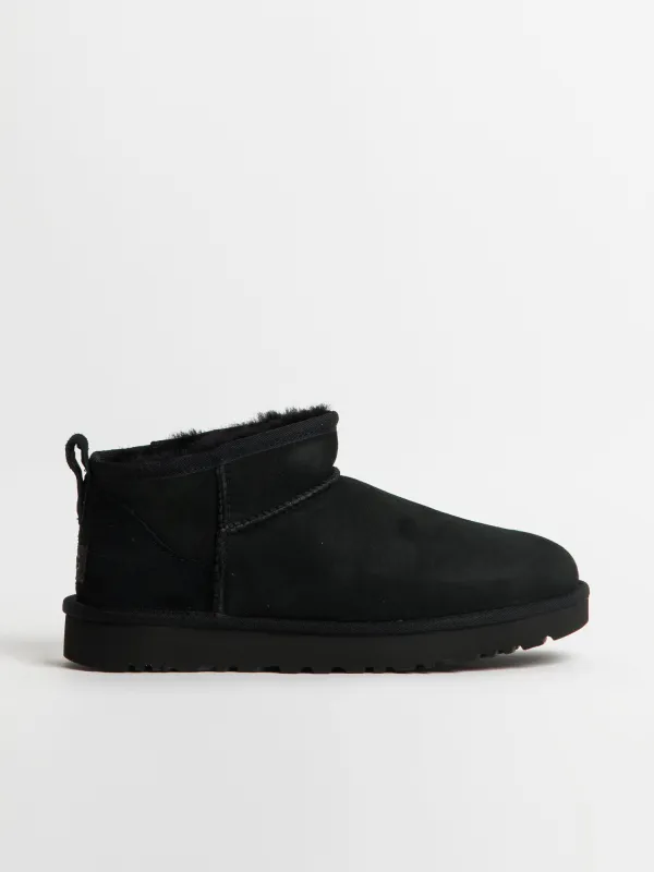 WOMENS UGG CLASSIC ULTRA MINI BOOT - BLACK sold by Boathouse