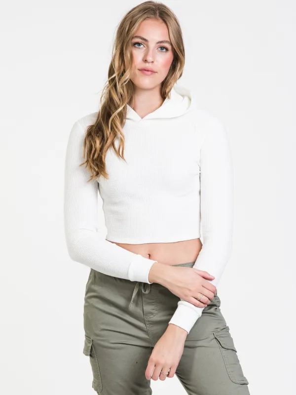 HARLOW WAFFLE SLIM HOODIE - CLEARANCE sold by Boathouse