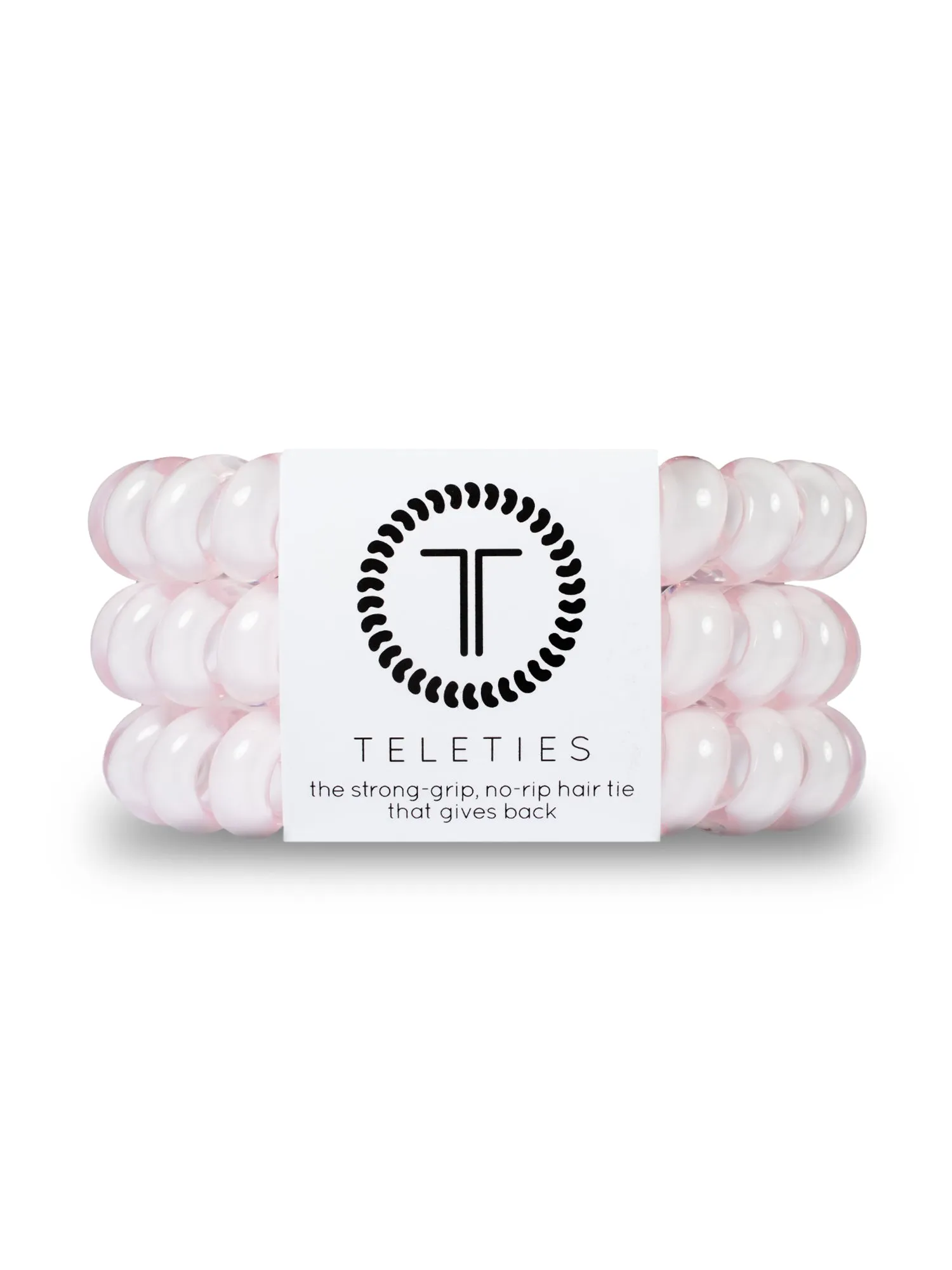 TELETIES HAIR TIE LARGE - ROSE WATER PINK sold by Boathouse