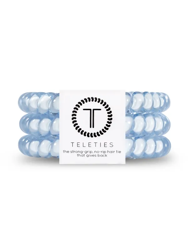 TELETIES HAIR TIE SMALL - WASHED DENIM sold by Boathouse