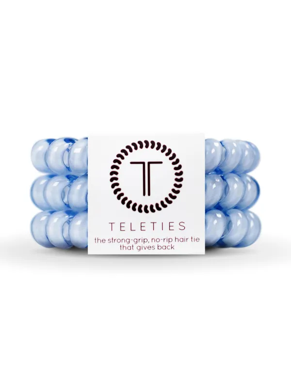 TELETIES HAIR TIE LARGE - WASHED DENIM sold by Boathouse