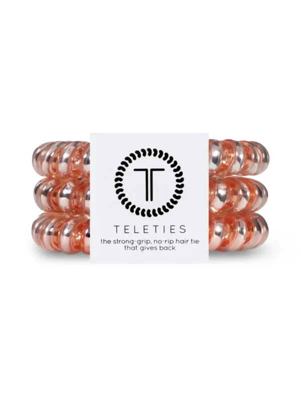 TELETIES HAIR TIE LARGE - MILLENNIAL PINK sold by Boathouse