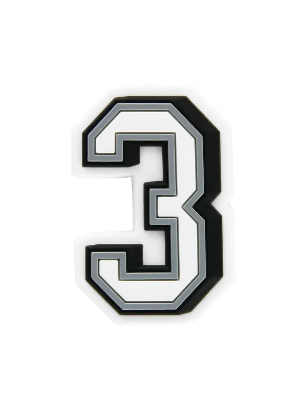 CROCS JIBBITZ BLACK & WHITE NUMBER 3 sold by Boathouse