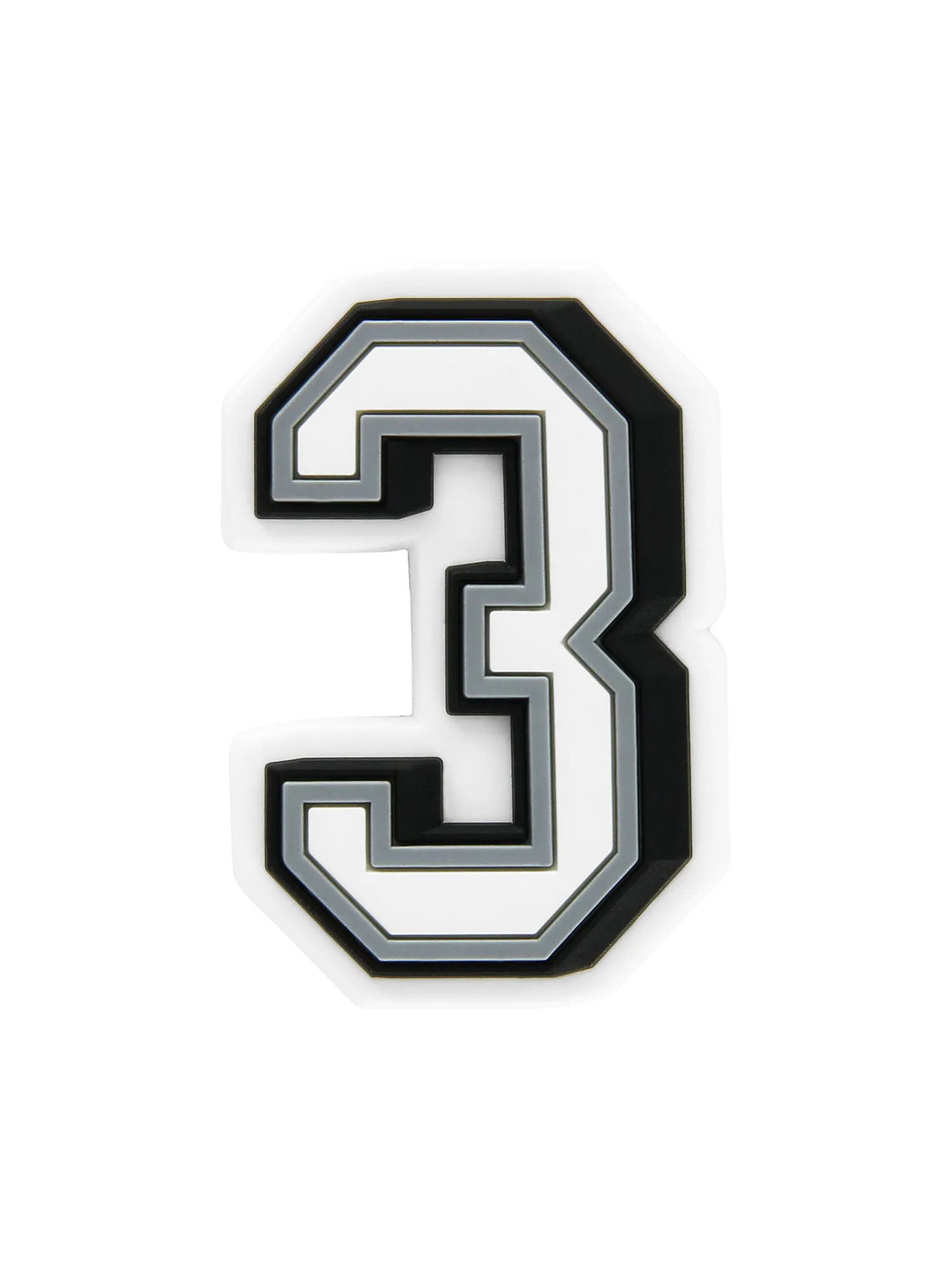 CROCS JIBBITZ BLACK & WHITE NUMBER 3 sold by Boathouse