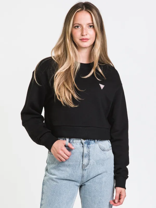 GUESS LONG SLEEVE CROP CREW  - CLEARANCE made by Guess