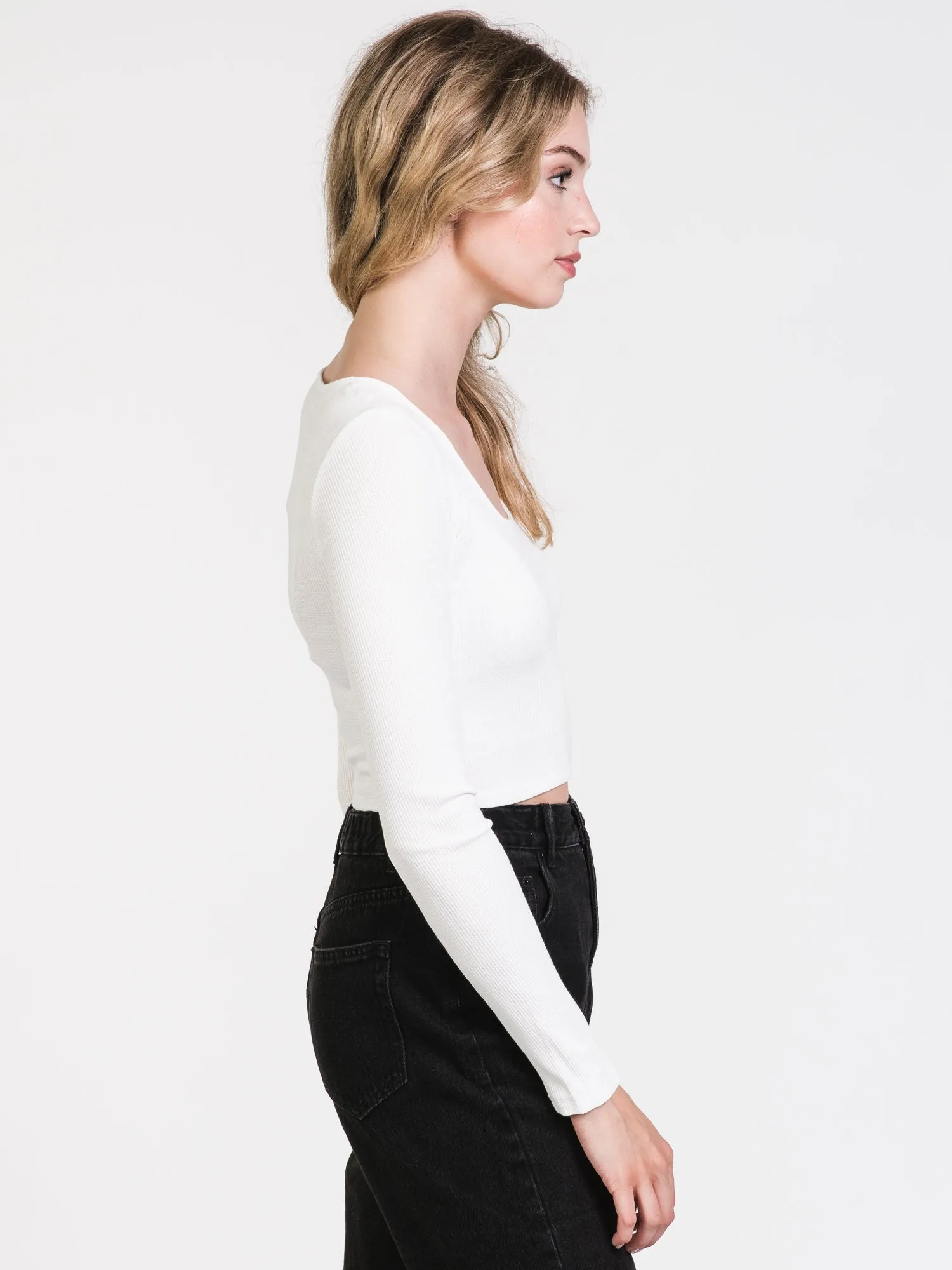 HARLOW BECKY SQUARE NECK LONG SLEEVE - CLEARANCE sold by Boathouse product image thumbnail 3