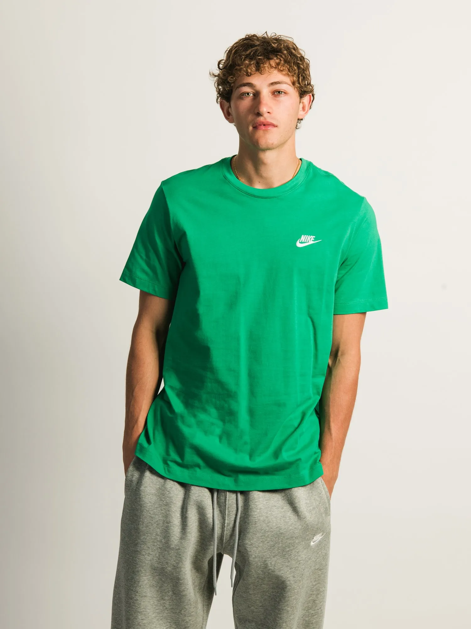 NIKE SPORTSWEAR CLUB T-SHIRT - GREEN sold by Boathouse