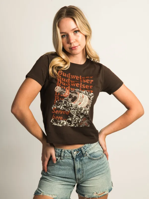 BUDWEISER BOTTLE BOXY TEE made by Boathouse