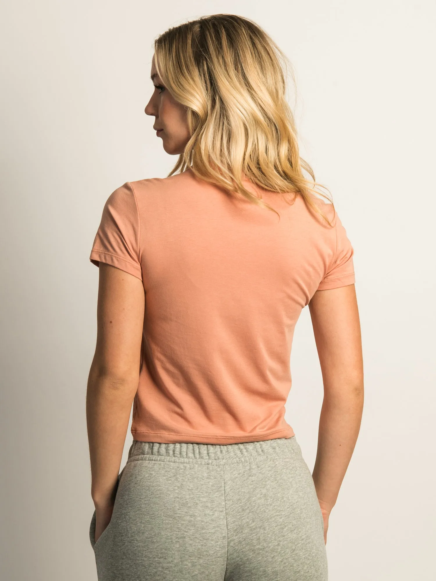 NIKE SPORTSWEAR CHILL KNIT CROP TEE - ROSEGOLD sold by Boathouse product image thumbnail 4