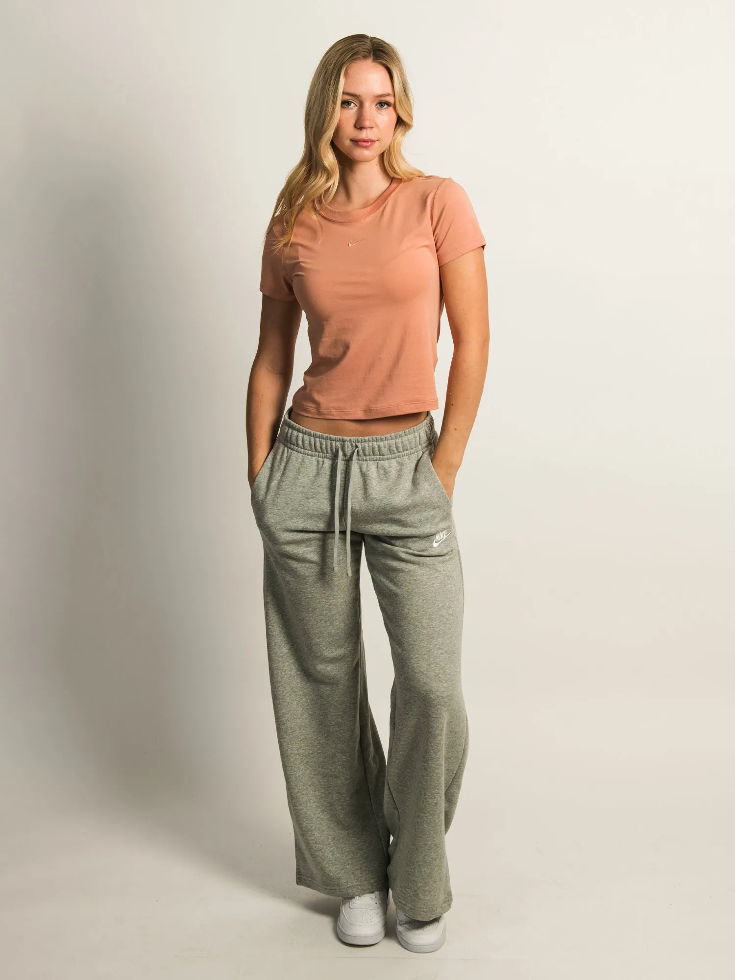 NIKE SPORTSWEAR CHILL KNIT CROP TEE - ROSEGOLD sold by Boathouse product image thumbnail 2