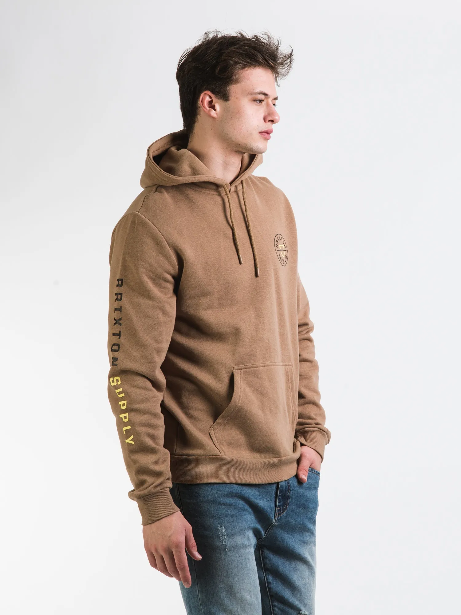BRIXTON CREST PULL OVER HOODIE MOJAVE LIMELIGHT - CLEARANCE sold by Boathouse product image thumbnail 3