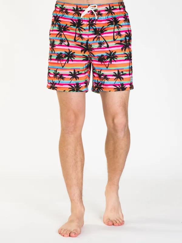 ISLAND HAZE NEON PALM STRIPE 15" VOLLEY SHORT - CLEARANCE sold by Boathouse