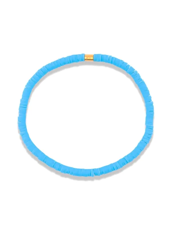 PURA VIDA CABRILLO VINYL DISC BRACLET - SKY sold by Boathouse